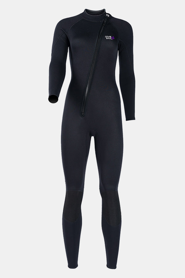 1.5MM Oblique Front Zipper Warm Surfing One-Piece Cold-Proof Diving Suit For Women