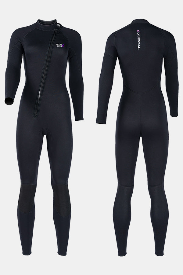 1.5MM Oblique Front Zipper Warm Surfing One-Piece Cold-Proof Diving Suit For Women