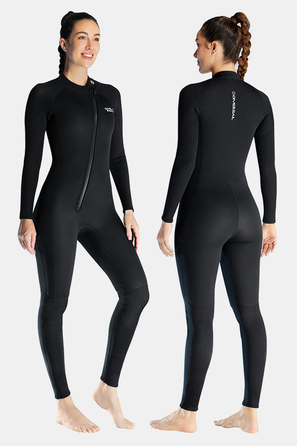 1.5MM Oblique Front Zipper Warm Surfing One-Piece Cold-Proof Diving Suit For Women